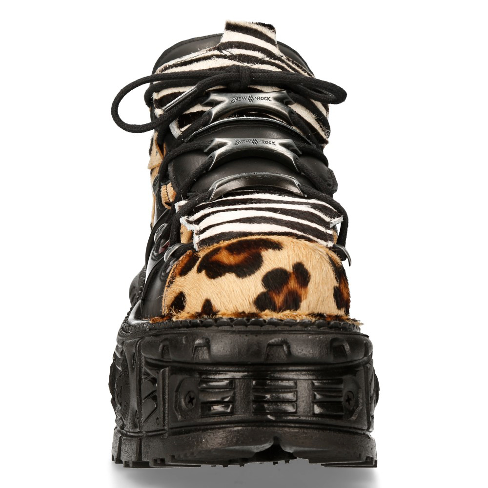 取り寄せ] M-MET014-C1 / ゼブラ x レオパード / プレート / 厚底