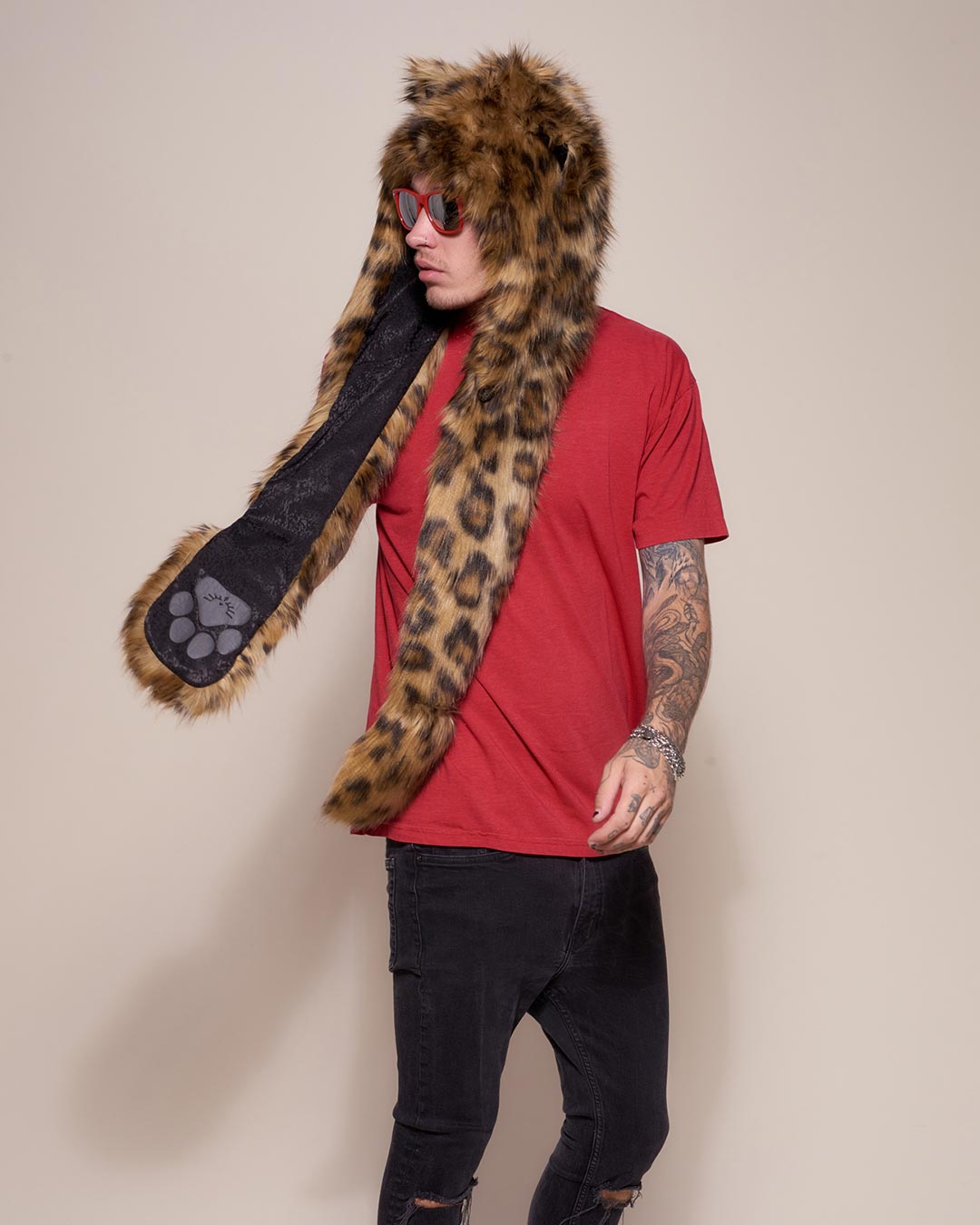 Javan Leopard Faux Fur Hood | Men's - SpiritHoods