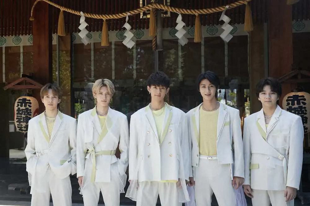 M！LKの（左から）吉田仁人、山中柔太朗、佐野勇斗、曽野舜太、塩崎太