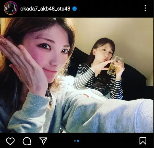 体重34キロの岡田奈々 小嶋真子とディナー2ショット公開に「食べれる