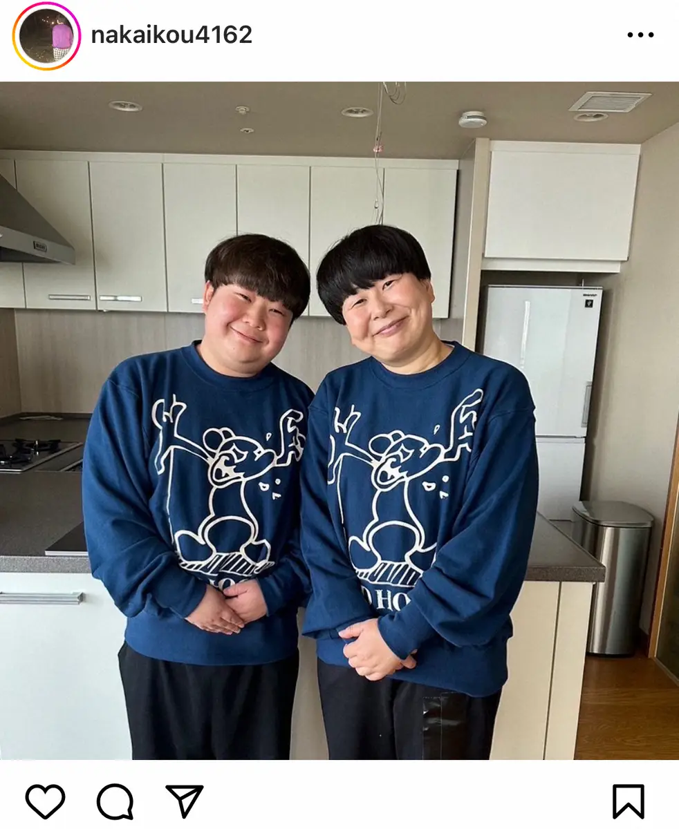 夜のひと笑い」こうくんインスタグラム（＠nakaikou4162）から