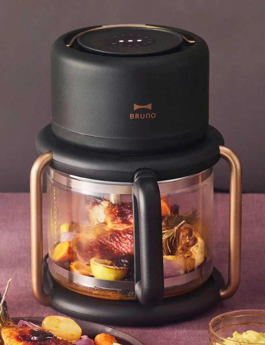 新色ブラックの加熱調理器 BRUNO「ガラスエアフライヤー」の新色