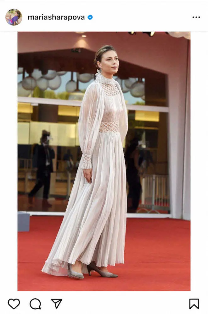 マリア・シャラポワさん公式インスタグラム（＠mariasharapova）より