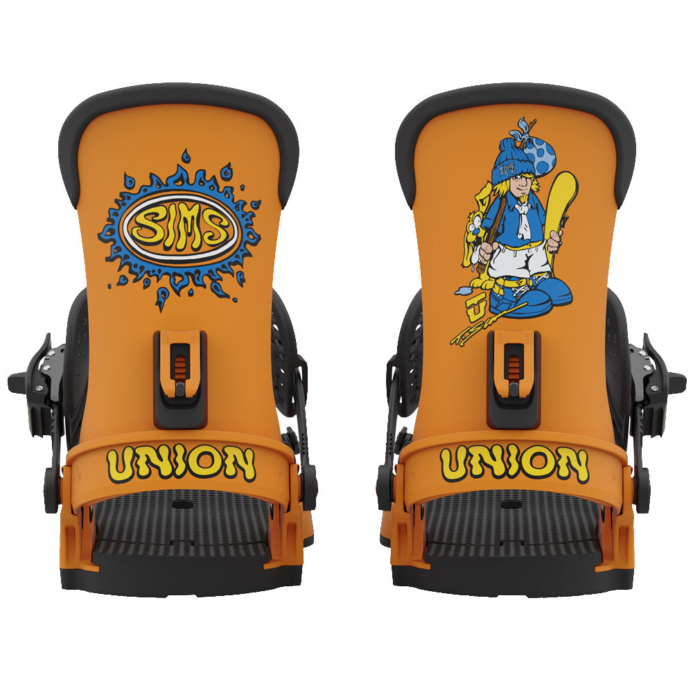 Snowboard Bindings Union SIMS NUB 93' ORANGE