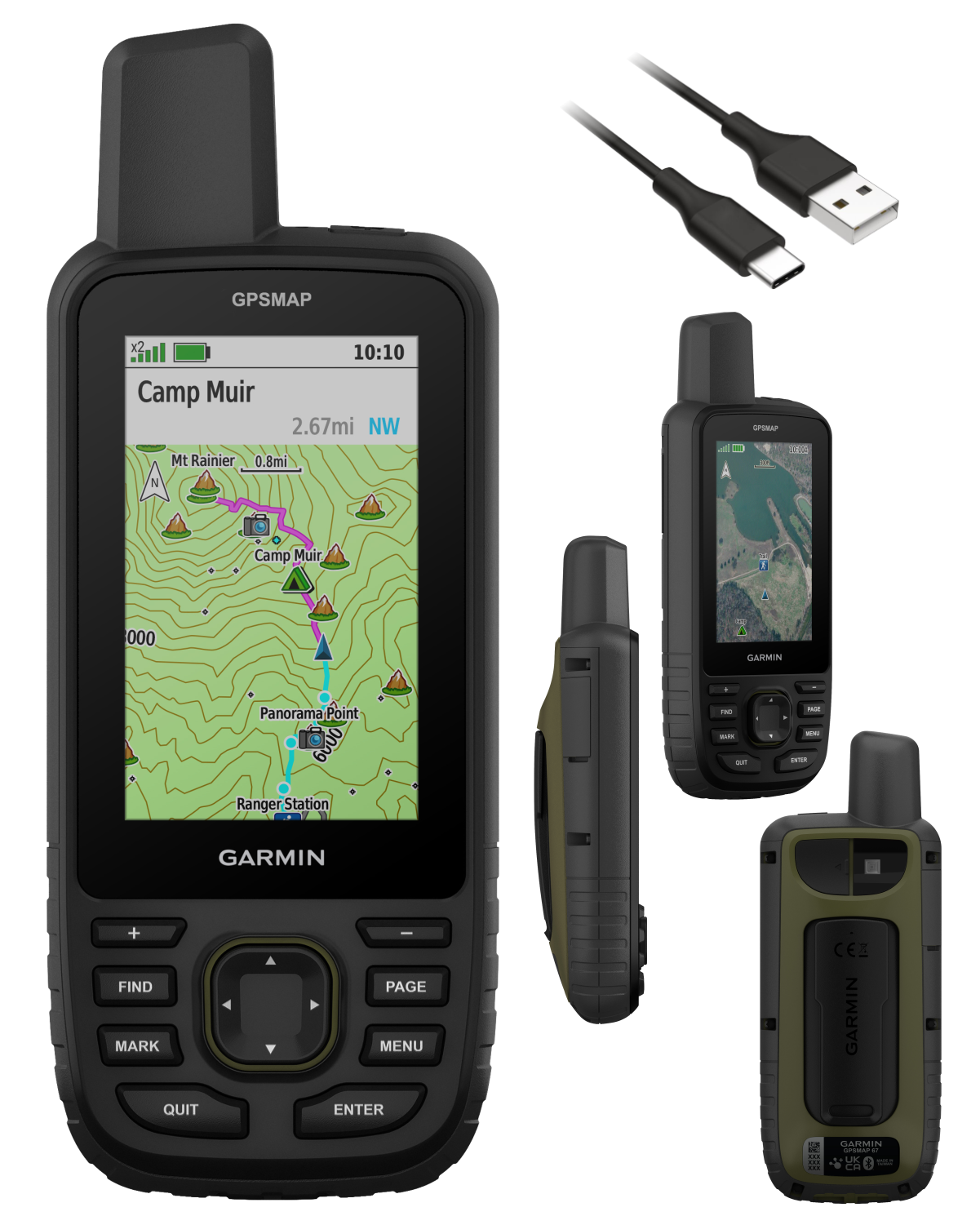 Garmin GPSMAP 67 Rugged GPS Hiking Handheld, Expanded GNSS Support