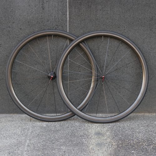 カーボン製 完組ホイール】 軽量950g！クラック有チューブラータイヤ付