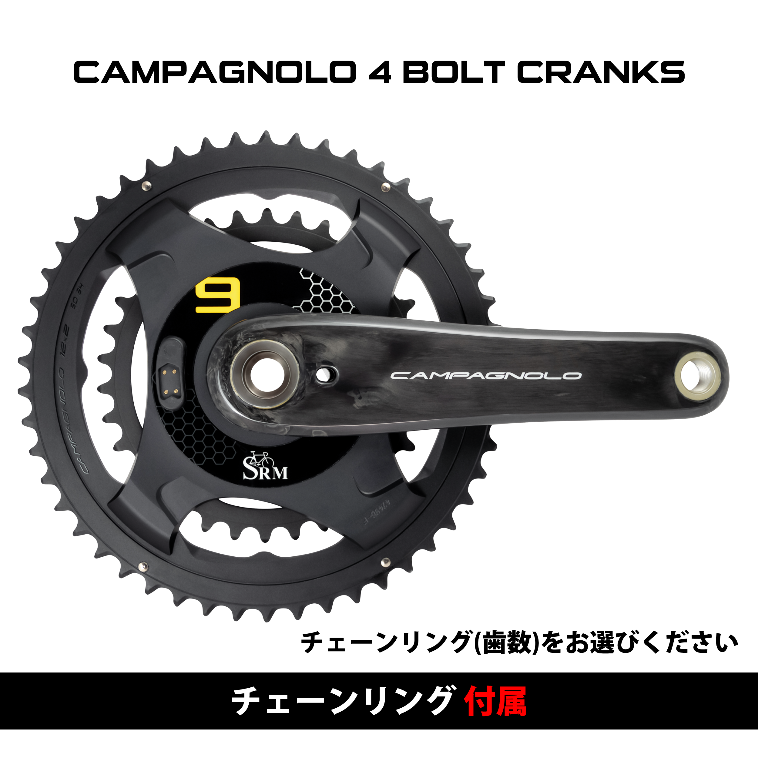 CAMPAGNOLO 4 ボルト クランク［チェーンリング付属］ | SRM POWER SHOP