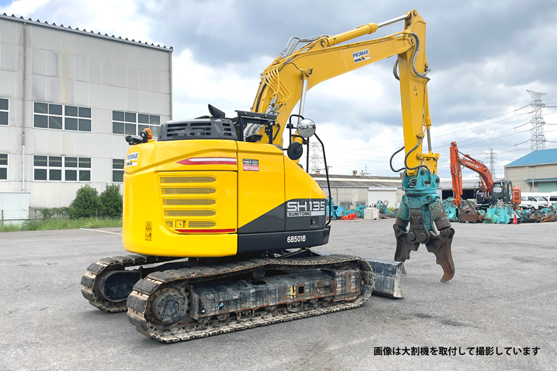 バックホー後方小旋回配管クレーン（SH135X-7） | エスアールエス株式