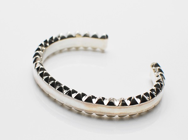 W side studs bangle/narrow/END（エンド） - DEFI - シルバー
