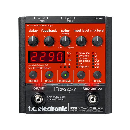 TC Electronic ND-1 Nova Delay Guitar Effects Pedal, UK Plug – Swee