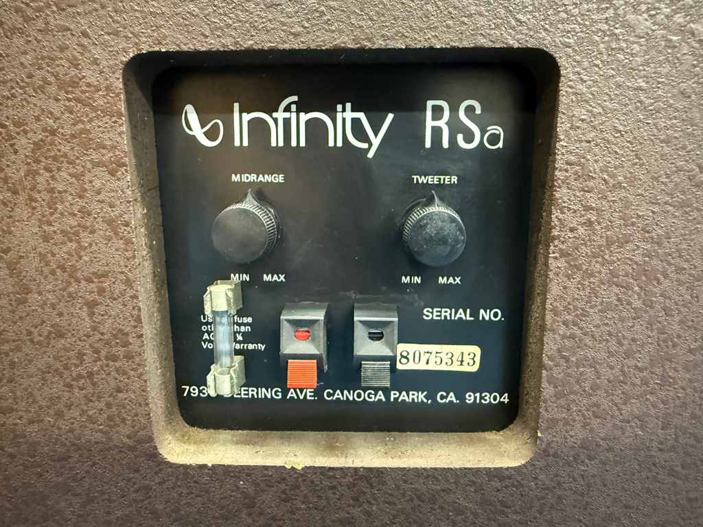 INFINITY RS-a スピーカー ペア | SwingAudio Shop