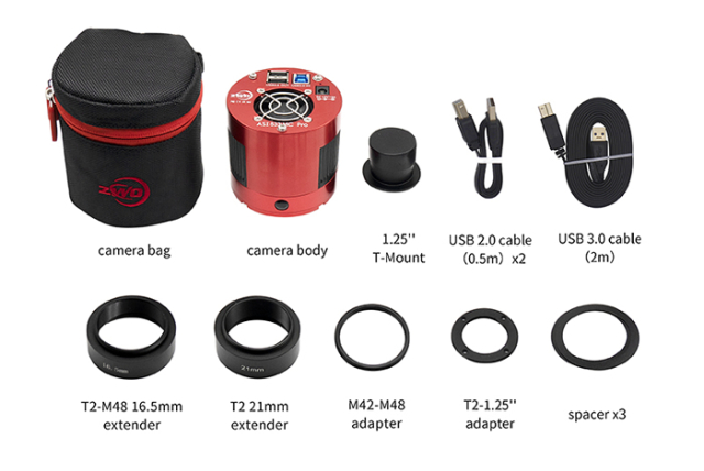 ZWO ASI533MC Pro 1型冷却CMOSカメラ