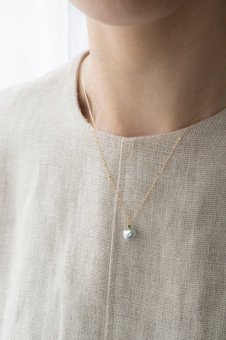 MINIMUMNUTS South sea Keshi pearl necklace ミニマムナッツ 南洋