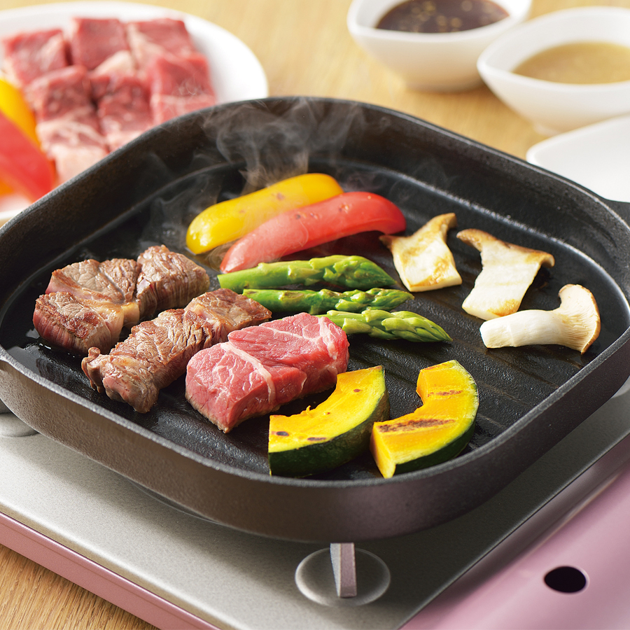 スプラウト 鉄鋳物製グリルプレート24×24cm(ウェーブ) HB-6220