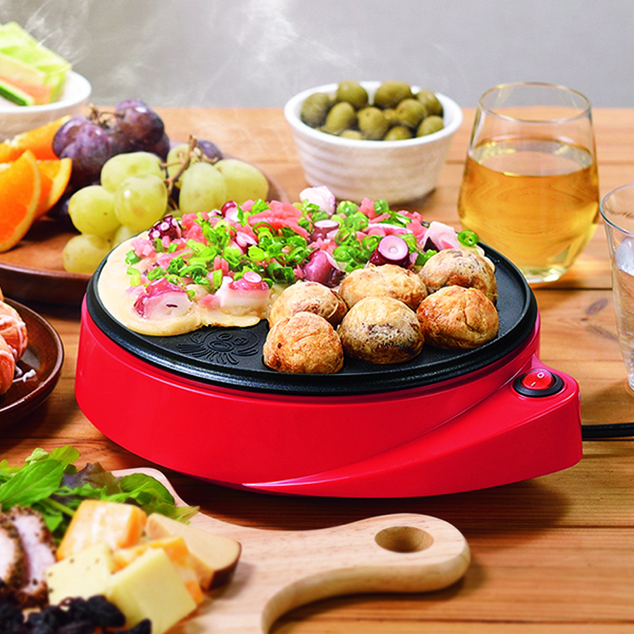 たこパー日和Ⅱ 電気式たこ焼き器18穴 D-6544