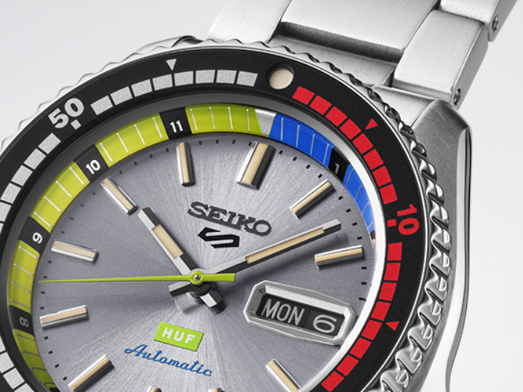国産“セイコー 5スポーツ”】“HUF”コラボ数量限定モデル、60年代流行の