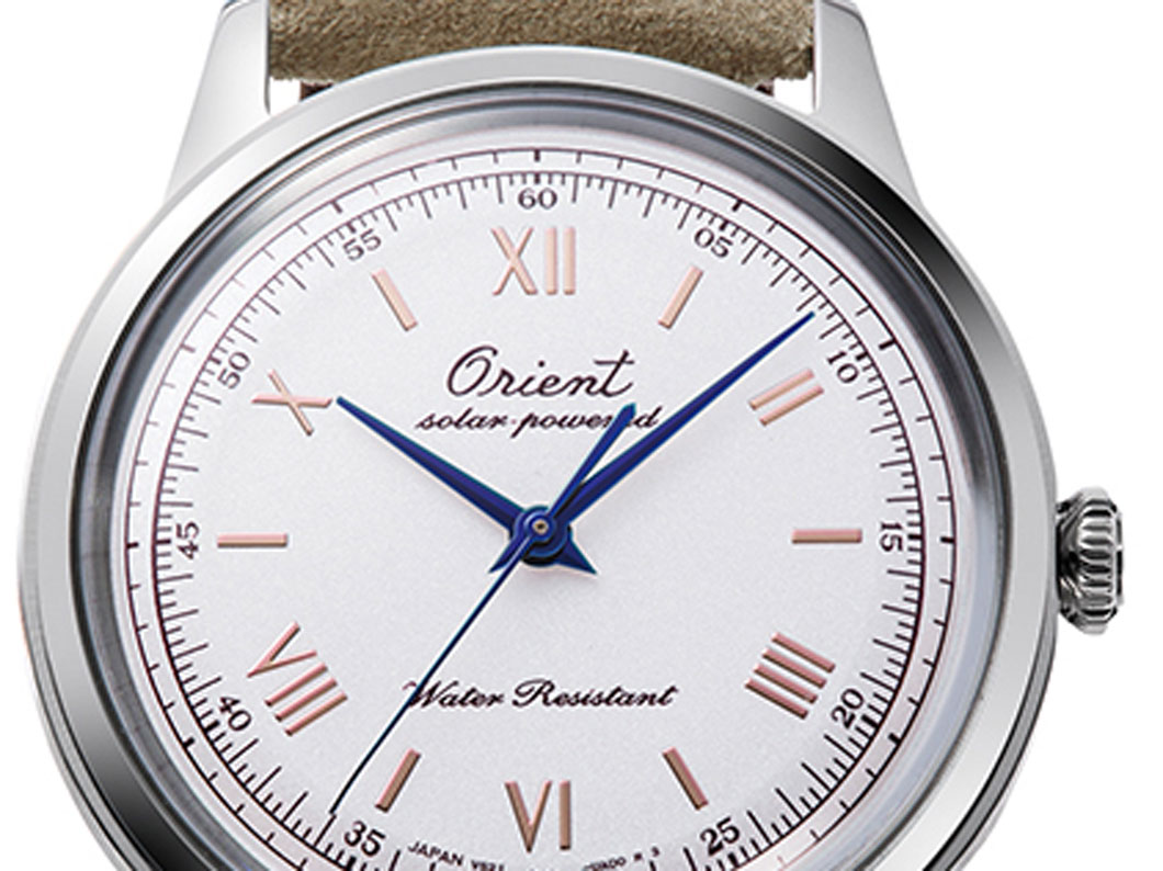 装着しやすい38mm【国産時計“オリエント”ソーラー駆動】75周年記念