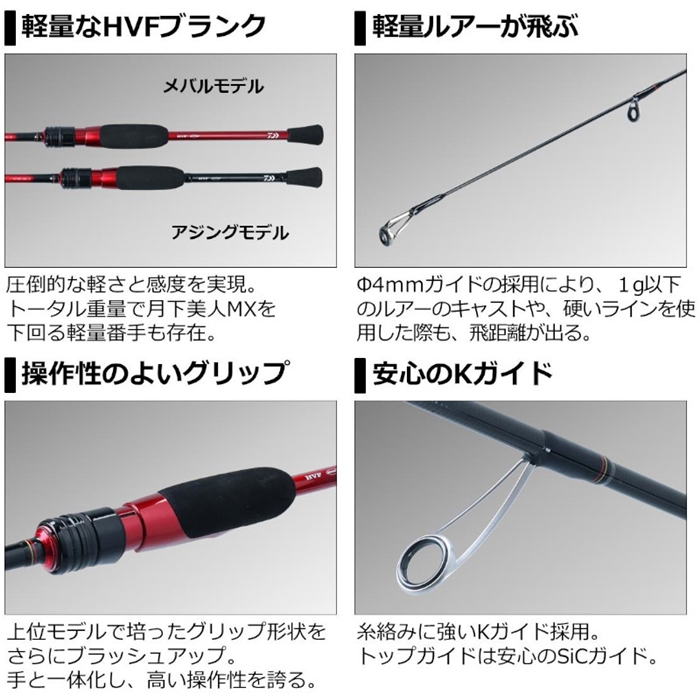 ダイワ 月下美人 メバル 74UL-S [2020年モデル] - 釣具のポイント