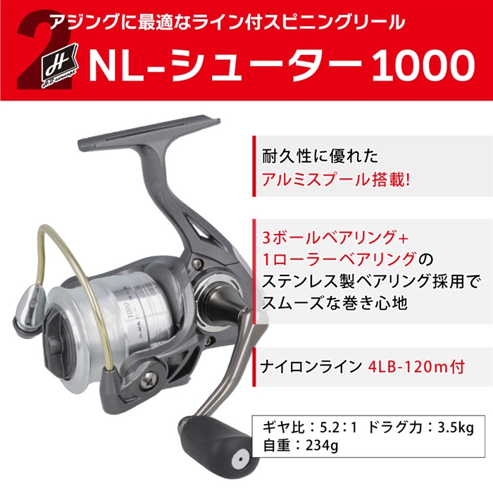 釣得セット アジング入門セット オールインワンセット ナイロンライン