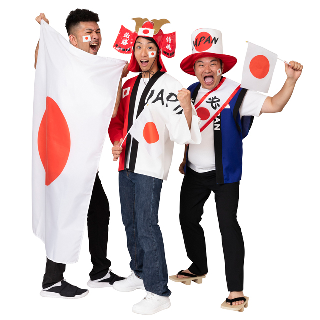 スポーツ観戦日本応援グッズ「応援JAPAN陣羽織／青」CLS-JBA