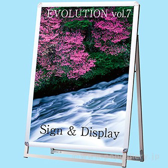 ポスターフレームスタンド（屋内用）A1ロウ片面シルバー: POPツール