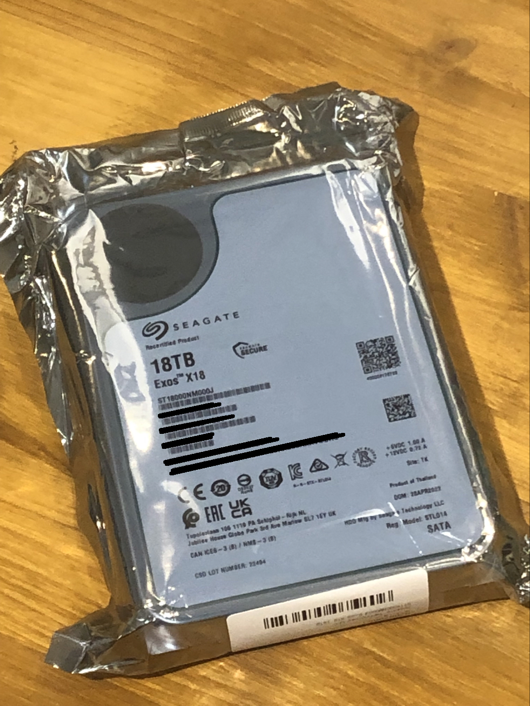 3年間保証】在庫 Seagate Exos X18 ST18000NM000J 18TB NL-SATA