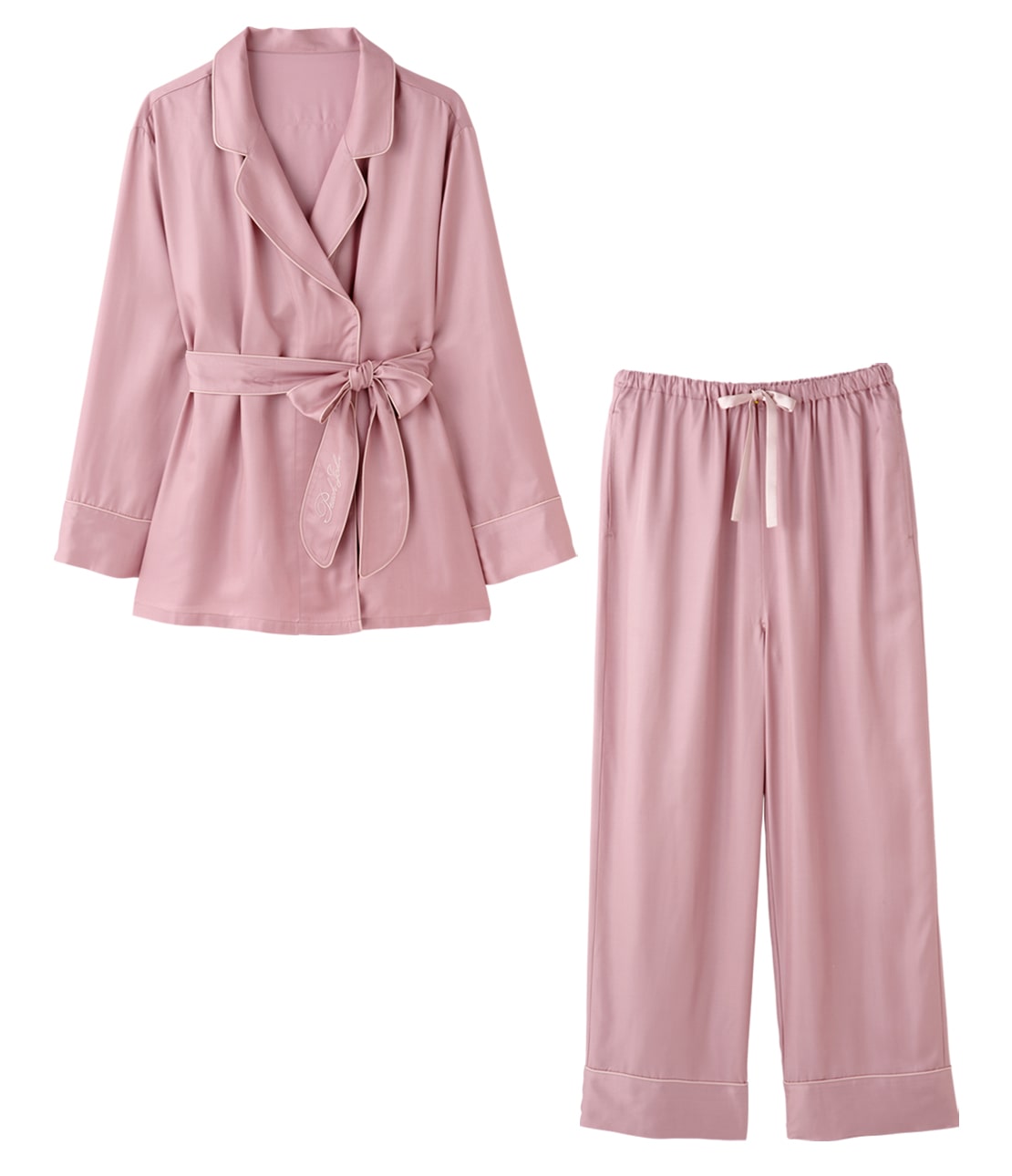 レーヨンシルクシャツパジャマ(ワンサイズ ピンク): PEACH JOHN