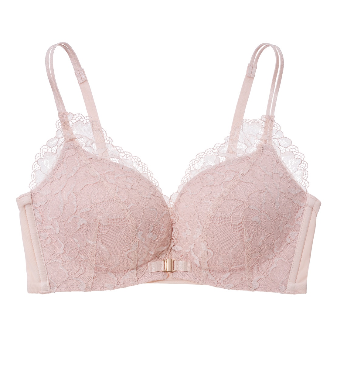 プッシュアップフロントホックノンワイヤーブラ(C70 ブルーグリーン