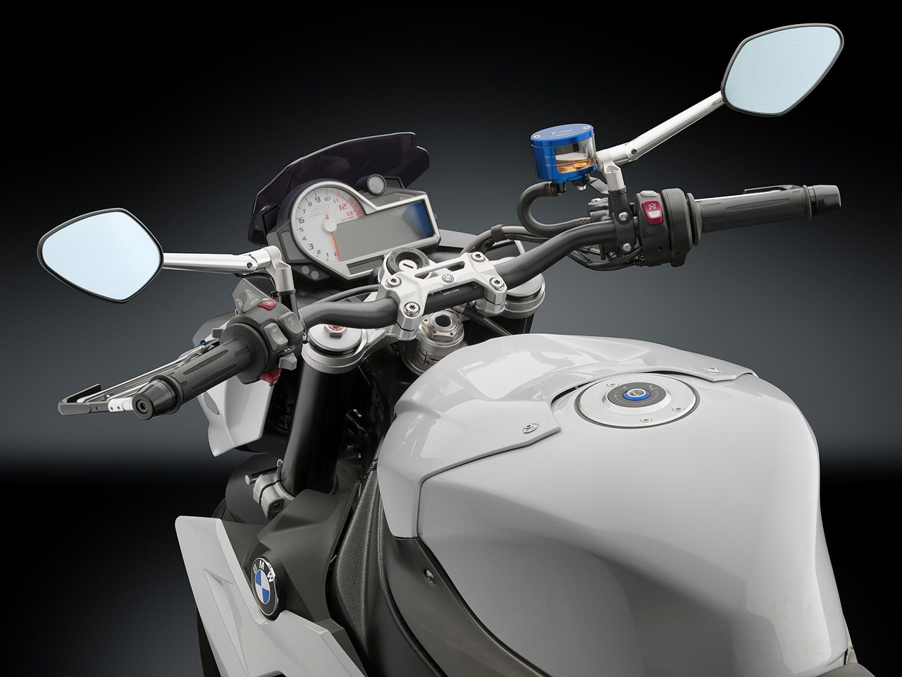 Rizoma ブラックバイクミラー LEDウィンカー付き 2個セット Rizoma