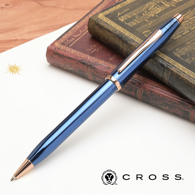 CROSS クロス 万年筆 筆記具 センチュリーII ブラックラッカーロジウム
