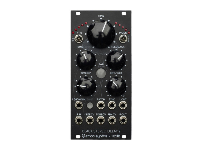 Erica Black Stereo Delay 2 Effects Processor - Perfect Circuit