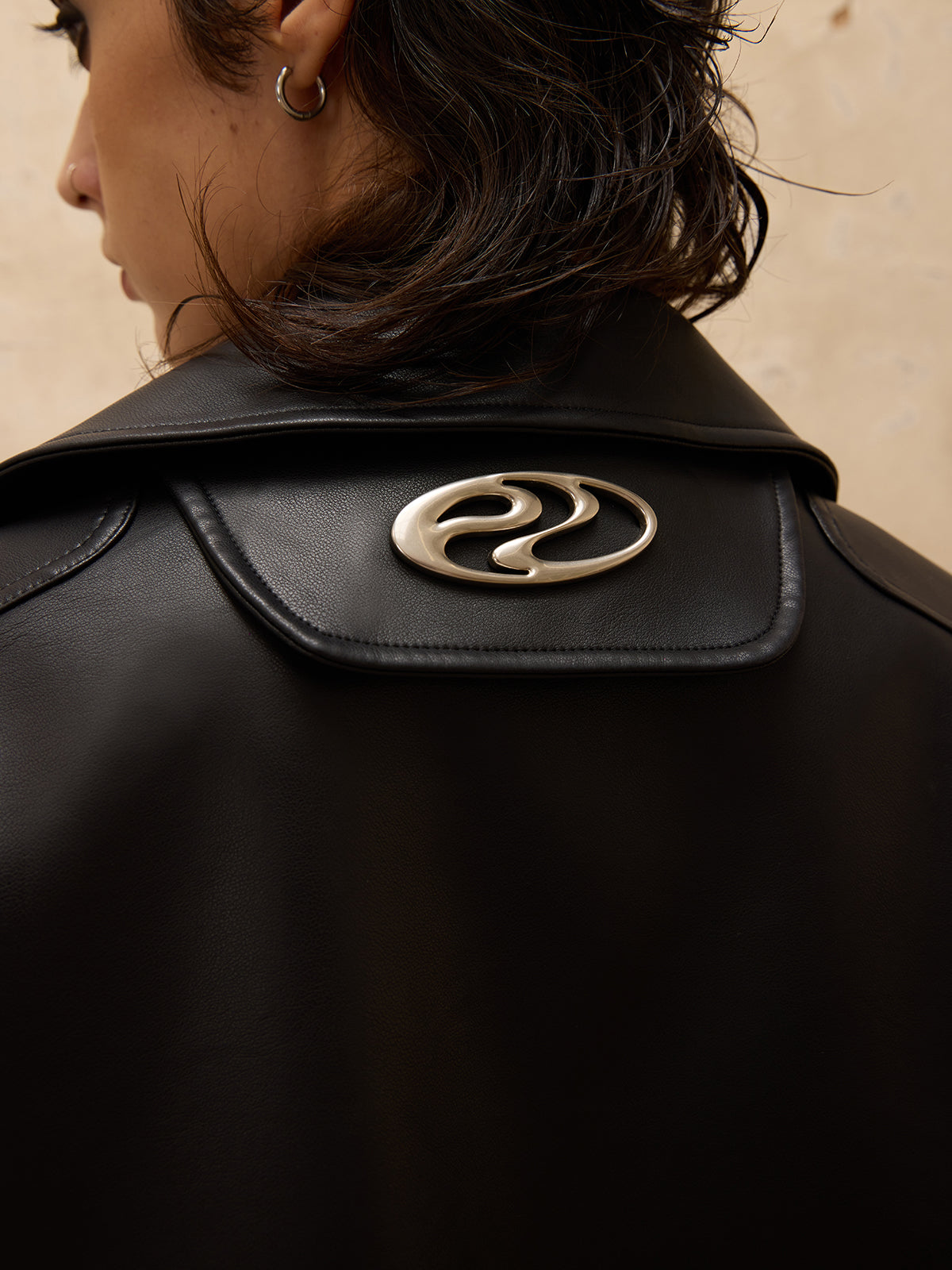 パーソンソウル レーシング フェイクレザー ジャケット - personsoul