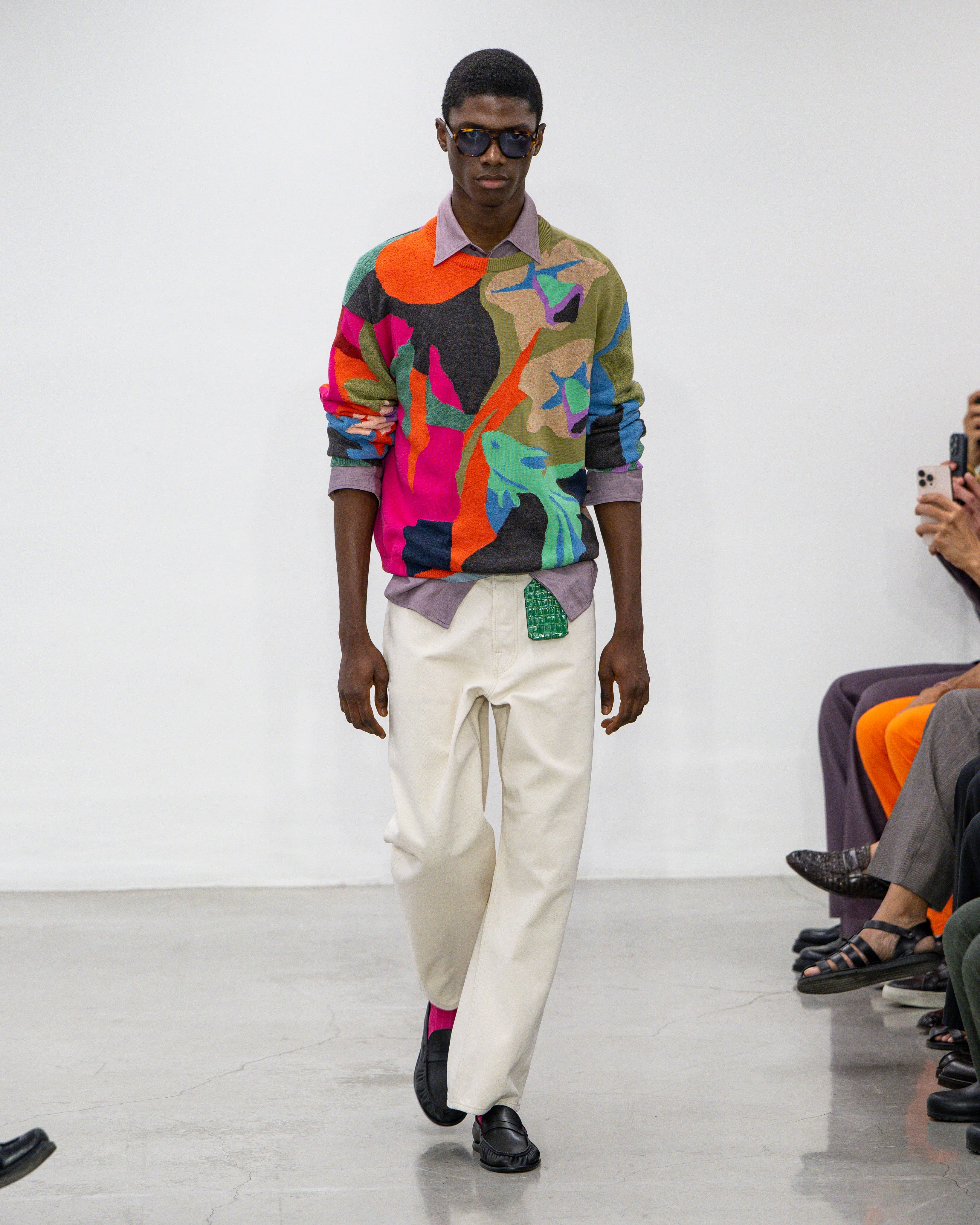 カラーステッチ エンボスロゴ ベルト ｜ポール・スミス