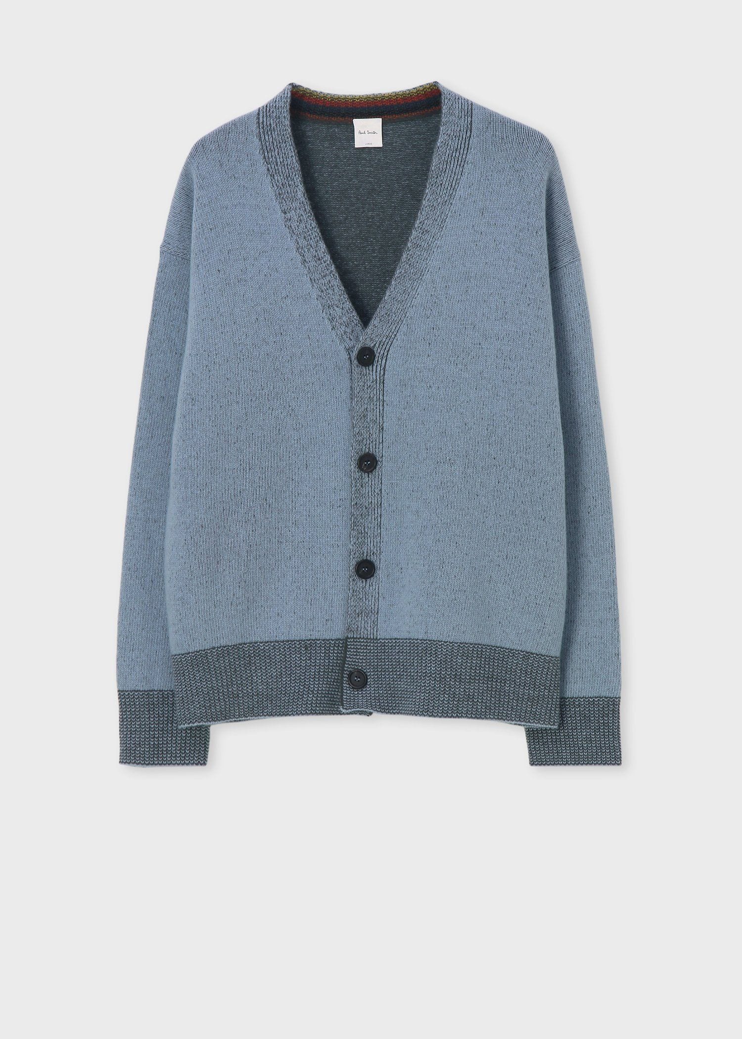 コントラストディテール カーディガン（ライトブルー） ｜ポール・スミス
