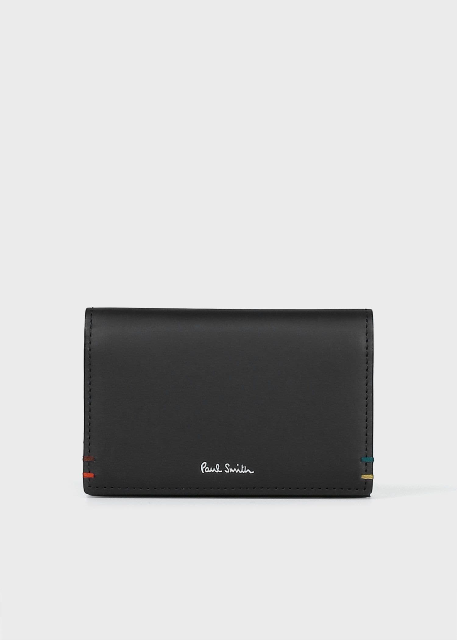 ハイライトステッチ 名刺入れ（ネイビー） ｜ポール・スミス