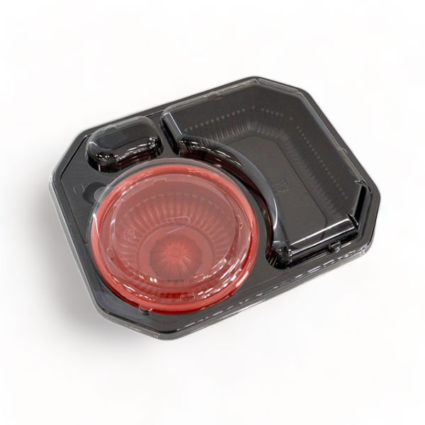 冷麺容器 つけ麺 本体 黒 リスパック | テイクアウト容器の通販サイト