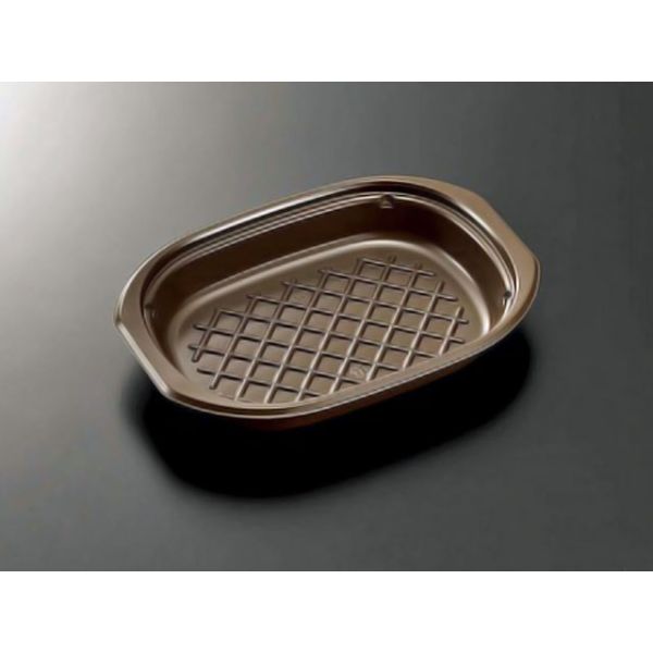 軽食容器 BAKEQ オーバルロースター 500 茶 中央化学 | テイクアウト