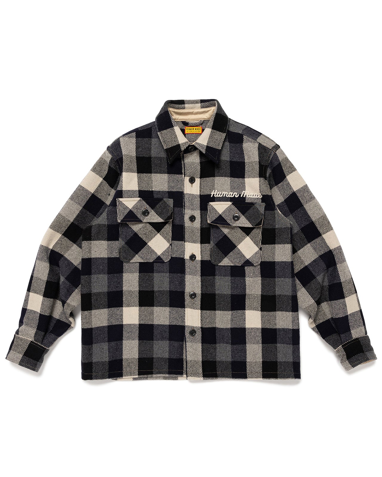 Human Made Wool Check Shirt Jacket, Black – Pancho And Lefty
