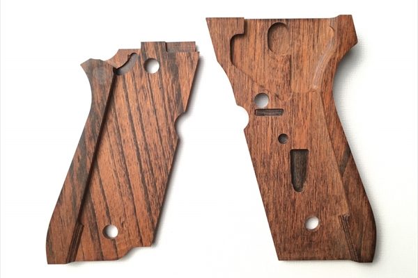 ウッドグリップ｜KSC製｜M93RⅡシリーズ ｜チェッカー/ブラウン [AWG