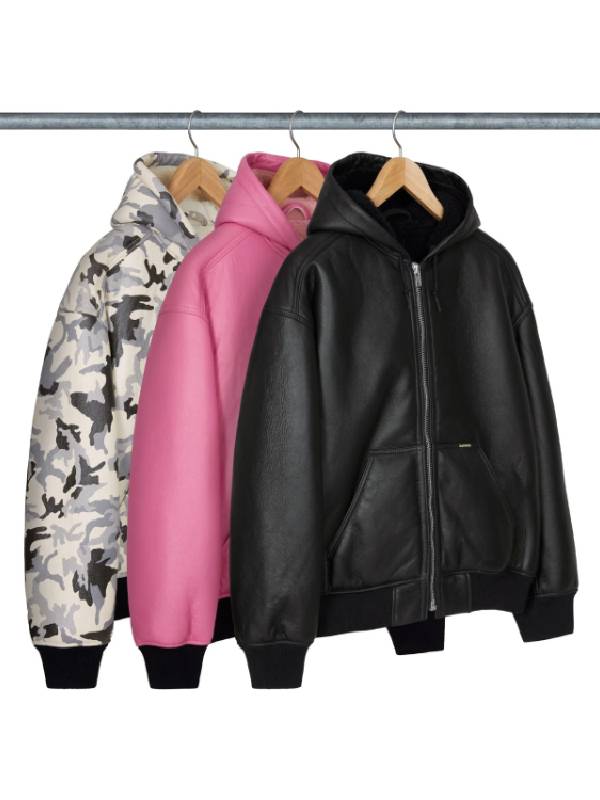 Supreme Schott Hooded Leather Jacket