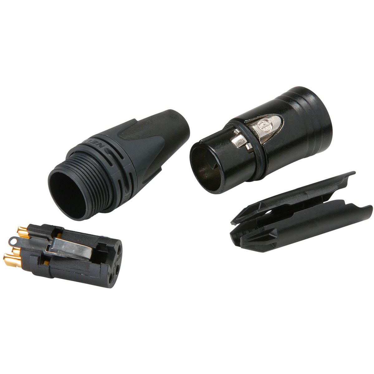 Neutrik NC3FXX-B XX Series Female XLR Connector Black w/Gold Contacts