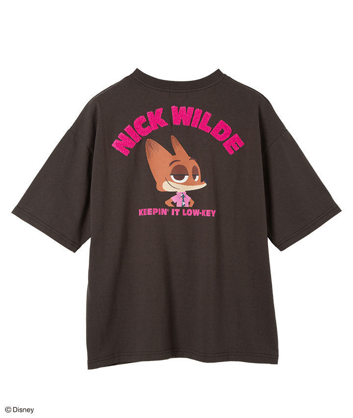 Disney】（ズートピア2）ニックTシャツ(Mサイズ オフ