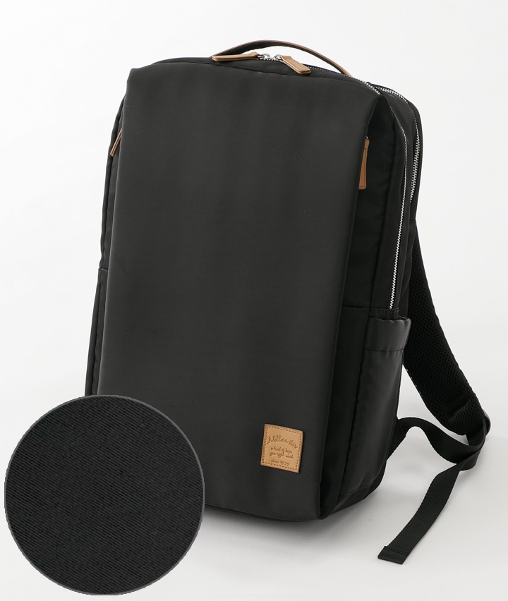 形状安定多機能スクエアリュック(フリーサイズ ダークグレー