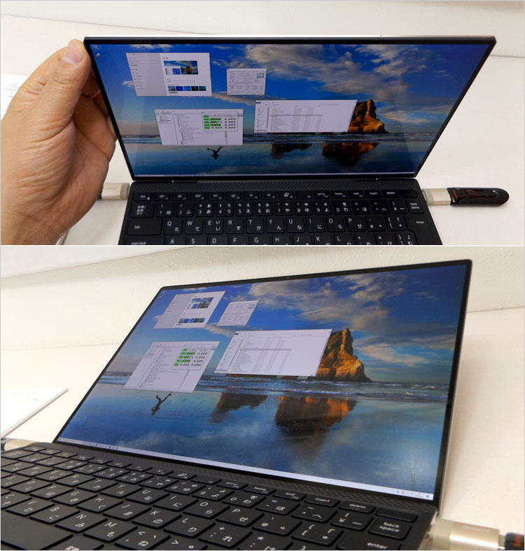 XPS 13-9300 レビュー！光沢タッチディスプレイ（3840 × 2400）の場合