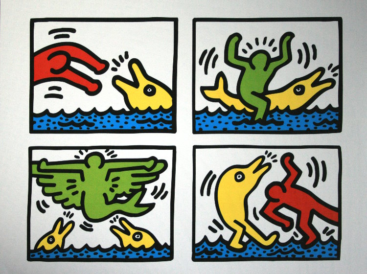 Keith Haring poster : Pop Shop V, 40 x 30 cm