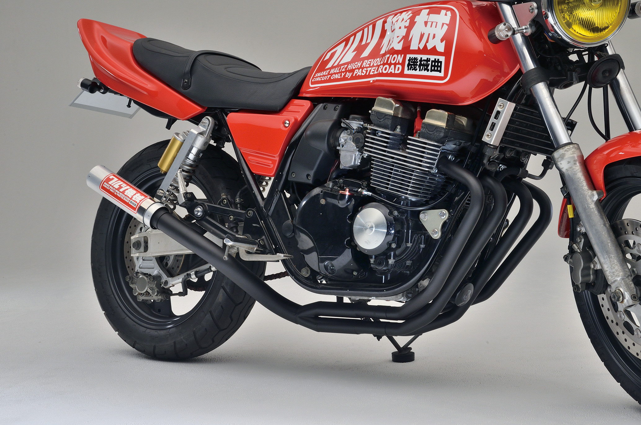 ワルツ機械曲げマフラーアウタータイプブラック XJR400 / パステル