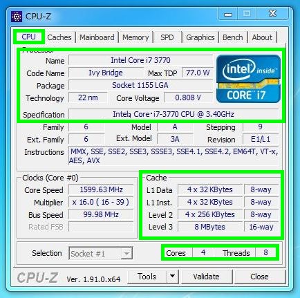 CPU-Zの使い方