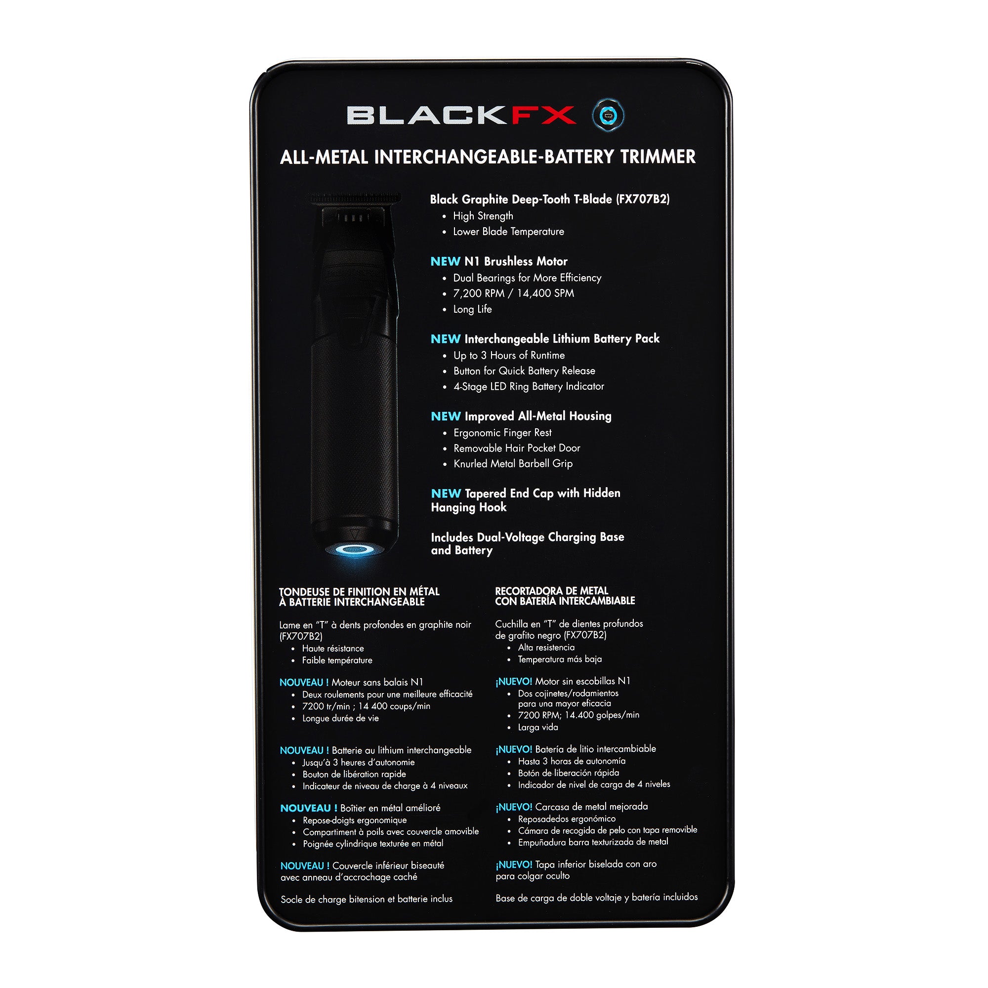 BabylissPRO FX One BlackFX Trimmer - - Planet Beauty