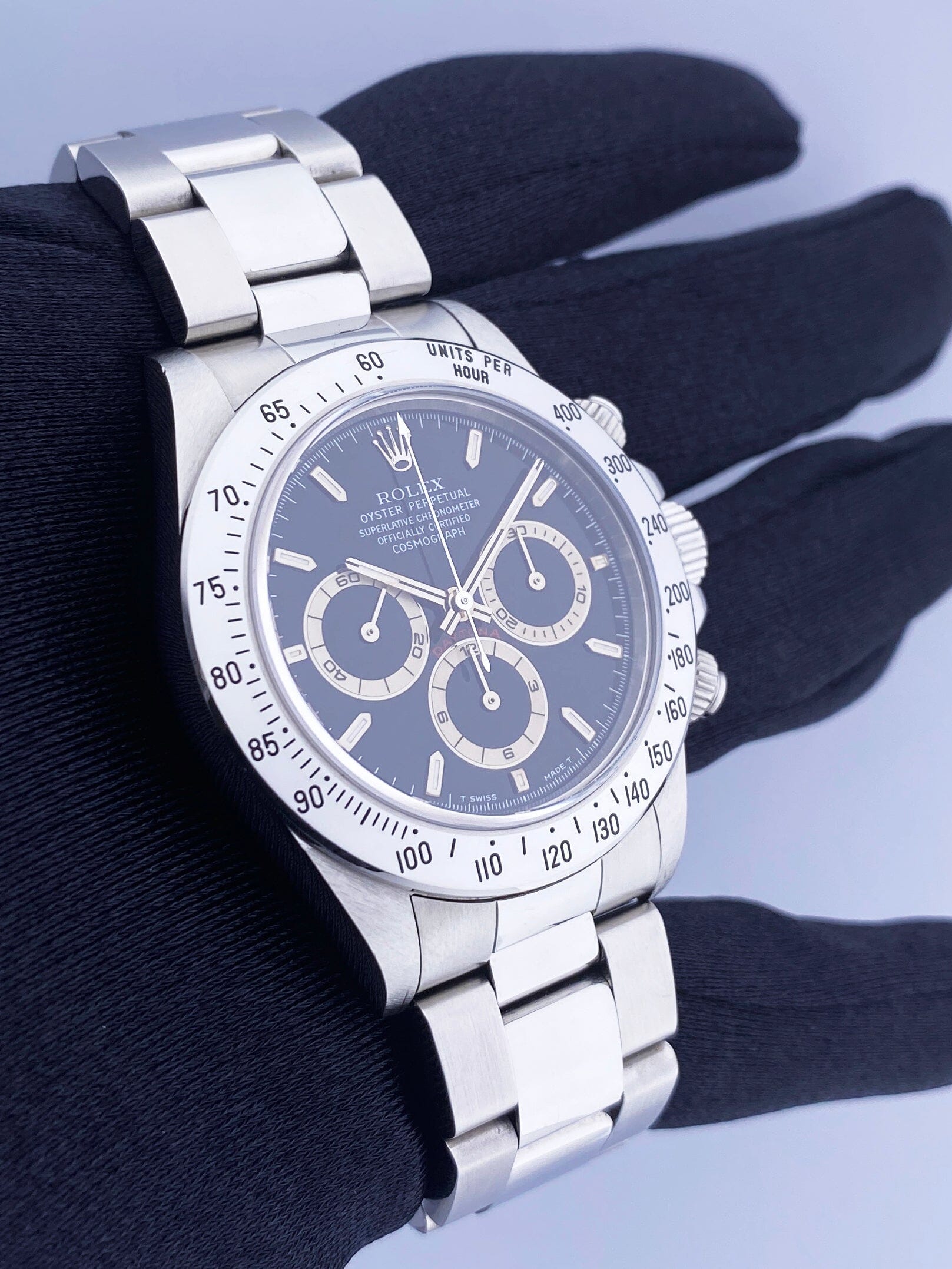 Rolex Daytona ZENITH 16520 Black Dial Mens Watch Box Papers – Phigora