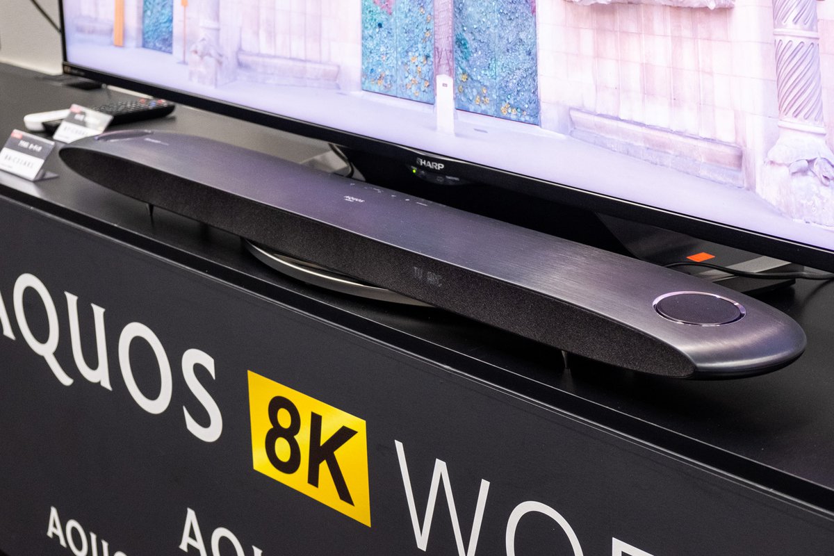 シャープ、8K放送の22.2chをバーチャルサラウンド再生できるサウンド